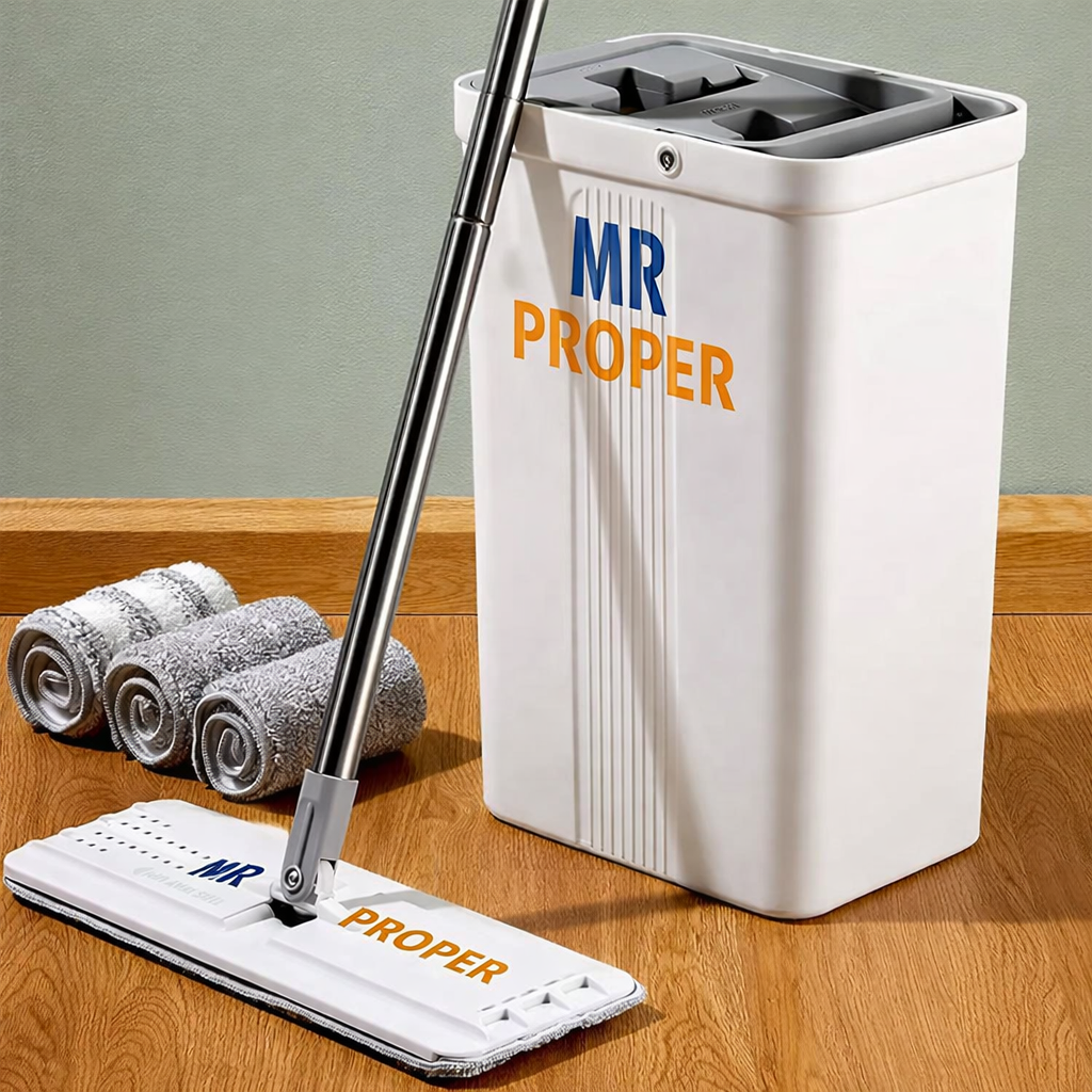 Heavy-Duty Mr Proper Mop and Bucket Set with Wringer