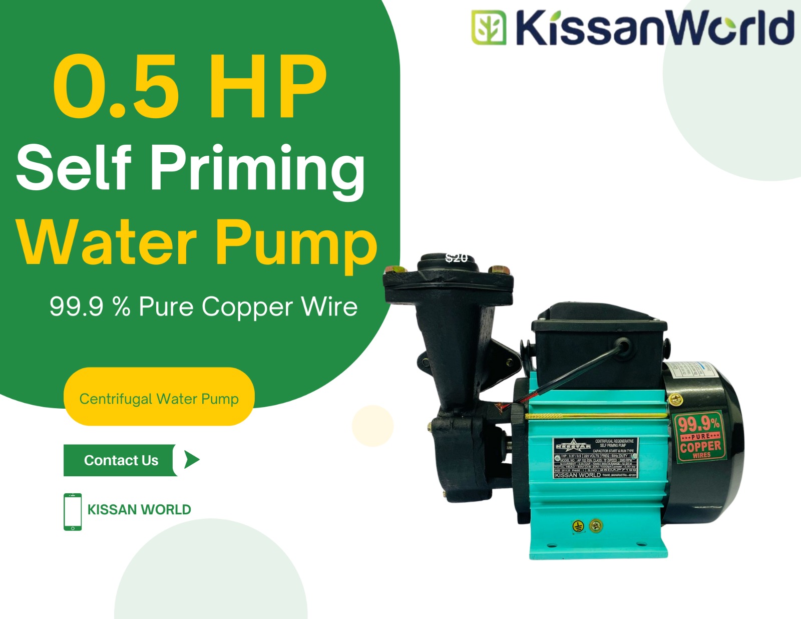 0.5 HP Self Priming Pumps