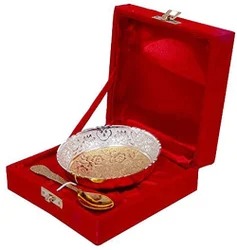 Silver & Gold Plated Bowl Set