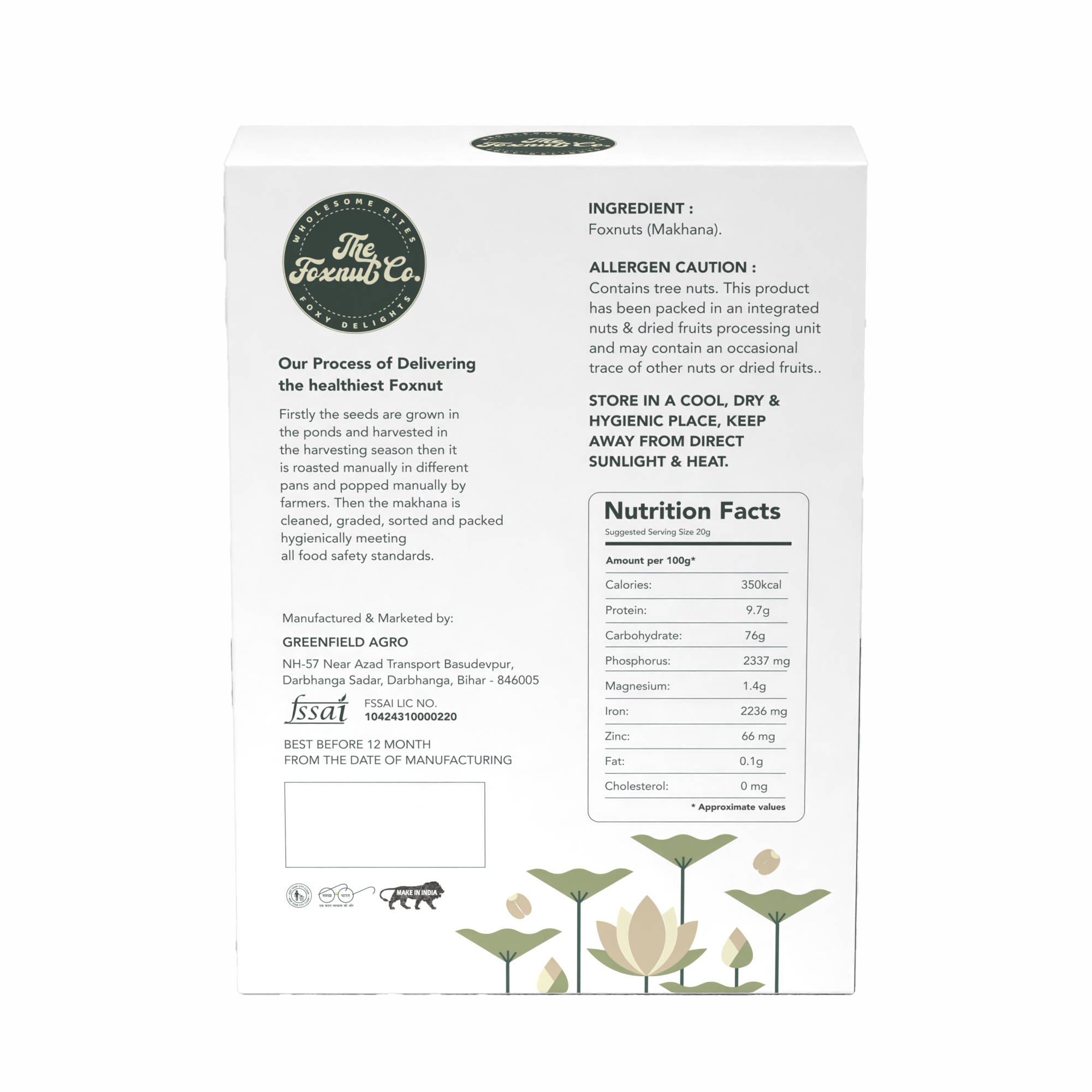 The Foxnut Co. Premium Handpicked Makhana (200 Gms)