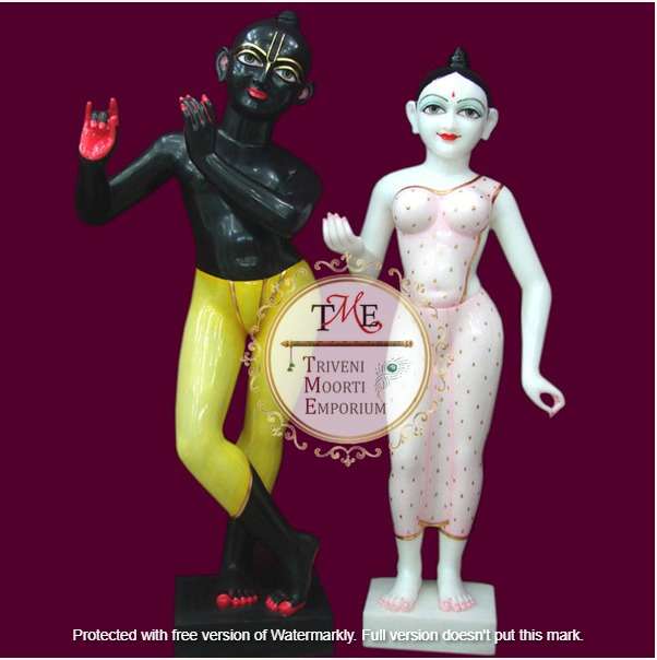 Iskcon Radha krishna marble statue